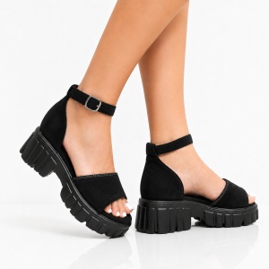 Sandale cu Platforma - F-131 Black