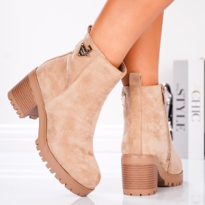 Botine Dama - Sahara Chunky Heel Boots SH1387 Khaki - Img 3