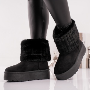 Ghete Casual UG - SnowFur BK102 Black - Img 4