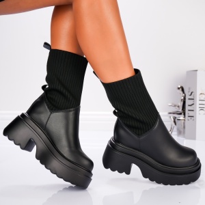 Ghete Dama Cu Platforma - 3WL61 Black - Img 3