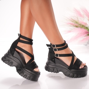 Ghete Dama cu Platforma - 5WL9 Black - Img 2