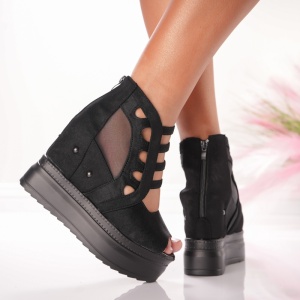 Ghete Dama cu Platforma - WL171 Black - Img 2