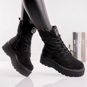 Ghete Dama Doma - UrbanLace HX1117B Black - Img 2
