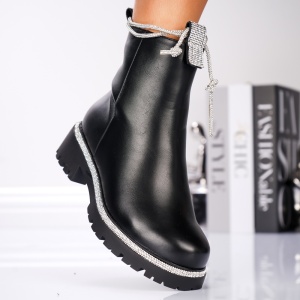 Ghete Dama - Elara Shine Boots B24-1552 Black - Img 2