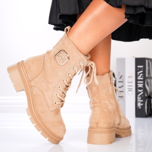 Ghete Dama - Icon Leather B24-1530 Khaki - Img 3