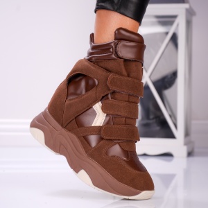Ghete Dama Platforma IsabeL - QT82 Brown - Img 1