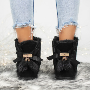 Ghete Dama Tip UG Piele Naturala - 2027 Black - Img 2