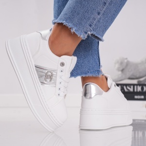 Pantofi Casual Crystal Touch - MK191 White - Img 2