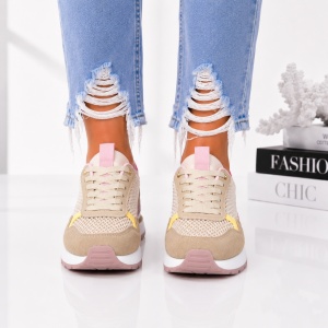 Pantofi Sport Dama Lola - LA350 Beige - Img 4