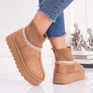 Papuci Casual UG - CozySock VL258 Camel - Img 4