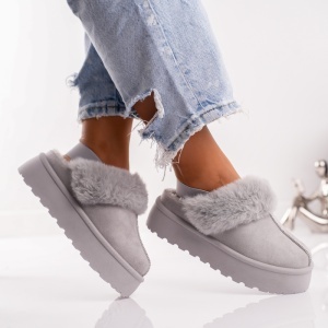 Papuci Casual UG - FluffyStep VL243 Grey - Img 3