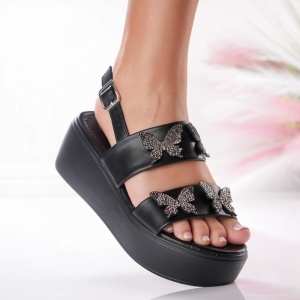 Sandale Cu Platforma - A25-1926 Black - Img 3
