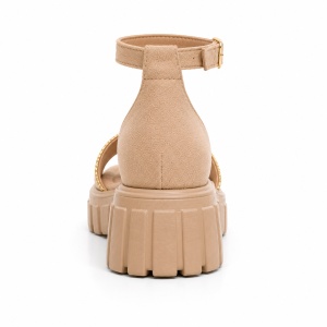 Sandale cu Platforma - F-131 Beige - Img 4