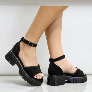 Sandale cu Platforma - F-131 Black - Img 1