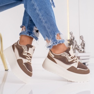 Sneakers Dama UG High - MK072 Brown - Img 2