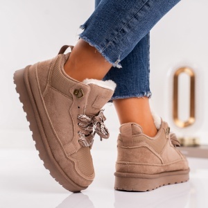 Sneakers Dama UG LowMel - CozyRunner B25-611 Cream Khaky - Img 3