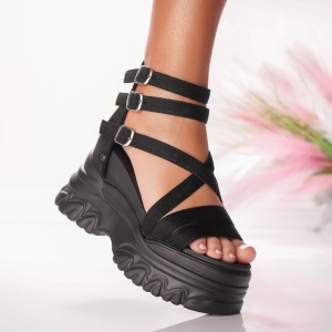 Ghete Dama cu Platforma - 5WL9 Black - Img 1
