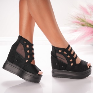 Ghete Dama cu Platforma - WL171 Black - Img 3