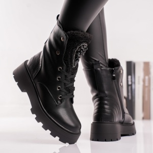 Ghete Dama Mille - GlamFur HX1121A Black - Img 2