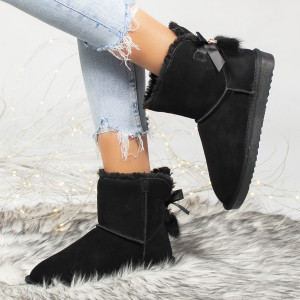 Ghete Dama Tip UG Piele Naturala - 2027 Black - Img 3
