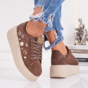 Pantofi Casual Love- MK083 Brown - Img 2