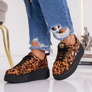 Pantofi Casual Love- MK083 Leopard - Img 4