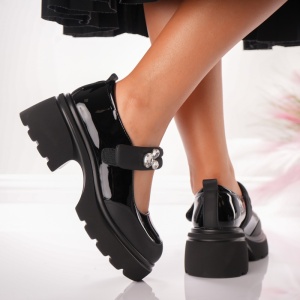 Pantofi Casual Platforma Elysa - X-1 Black - Img 3