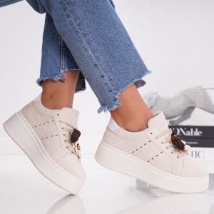 Pantofi Casual TasselStyle - MK190 Beige - Img 2