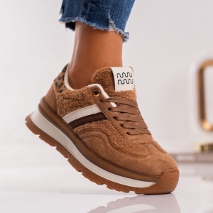 Pantofi Sport Wool - MK080 Camel - Img 3