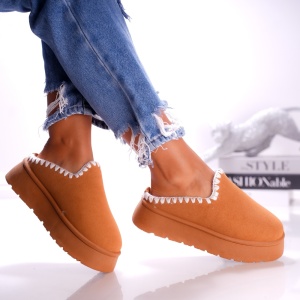 Papuci Casual UG - B24-1585 Camel - Img 3