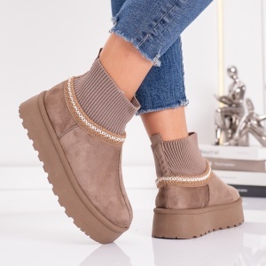 Papuci Casual UG - CozySock VL258 Khacky - Img 3
