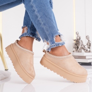 Papuci Casual UG -CozyStep VL242 Beige - Img 3