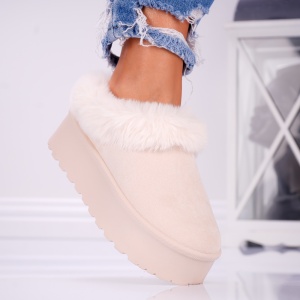 Papuci Casual UG - FluffyRise Y127 Beige - Img 2
