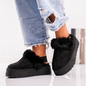 Papuci Casual UG - FluffyStep VL243 Black - Img 4