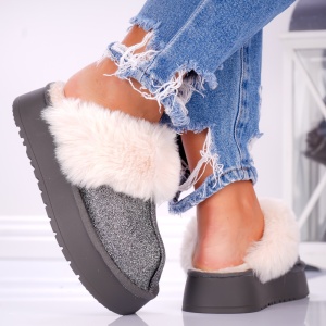 Papuci Casual UG - FurrySoft BG183 PEWTER - Img 4