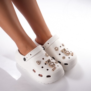 Saboti Krock Cu Platforma - F-178 White - Img 4