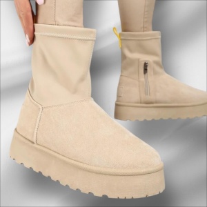 Ghete Casual UG - SnowBelt NB705 Beige