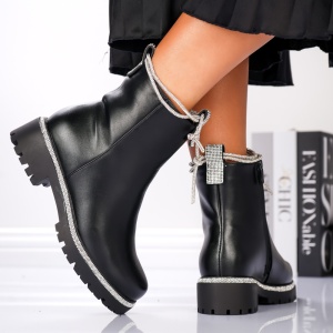 Ghete Dama - Elara Shine Boots B24-1552 Black - Img 4