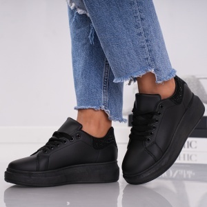 Pantofi Casual Muse - 1861 All Black - Img 4