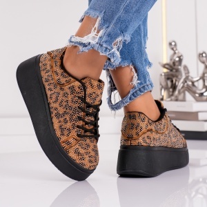 Pantofi Casual Strass - 2759 Leopard - Img 3