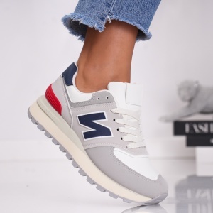 Pantofi Sport New Bolune - BNL574 Beige Grey Blue - Img 2