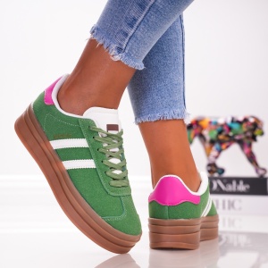 Pantofi Sport Strips Running - MK05 Green - Img 1