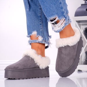 Papuci Casual UG -FluffyRise Y127 Grey - Img 4