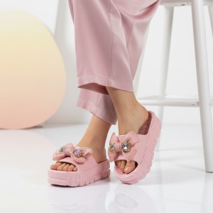 Papuci Cu Platforma - BG200 Pink - Img 5