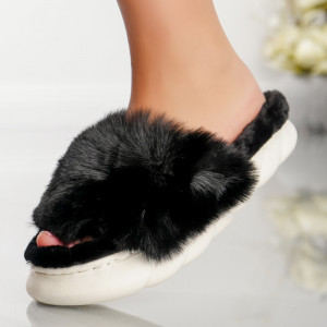 Papuci de casa Puffy 1 - WP-8101 Black - Img 2