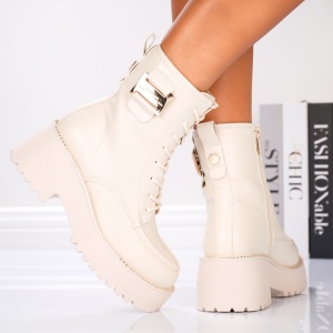 Ghete Casual Gloria - B24-1507B Beige - Img 3
