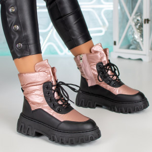 Ghete Dama Apreschiuri Vanda - 2XJ67 Black-Pink - Img 1