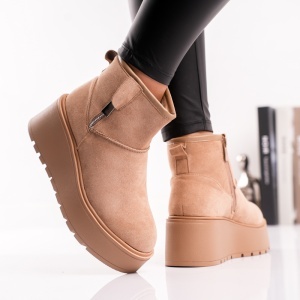 Ghete Dama Cu Platforma - LiftEdge SH1533 Khaki - Img 2