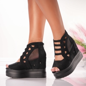Ghete Dama cu Platforma - WL171 Black - Img 4
