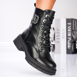 Ghete Dama -Icon Leather B24-1530 Black